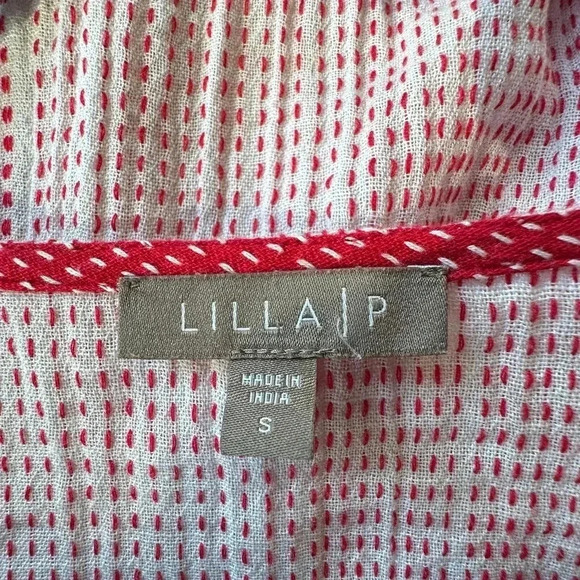 LILLA P | NWOT | EMBROIDERED COTTON TOP TASSELS RAGLAN SLEEVE | SIZE: SMALL - Picture 8 of 8